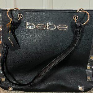 Black Large leather bebe bag